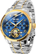 Premium Tungsten Steel Skeleton Watch | Calendar | Waterproof