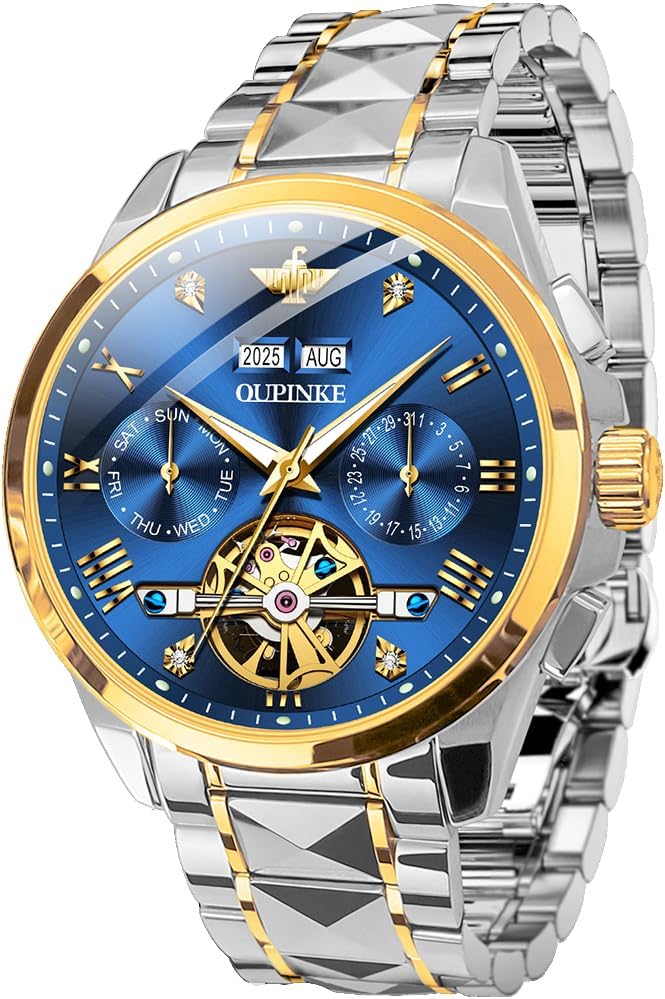 Premium Tungsten Steel Skeleton Watch | Calendar | Waterproof
