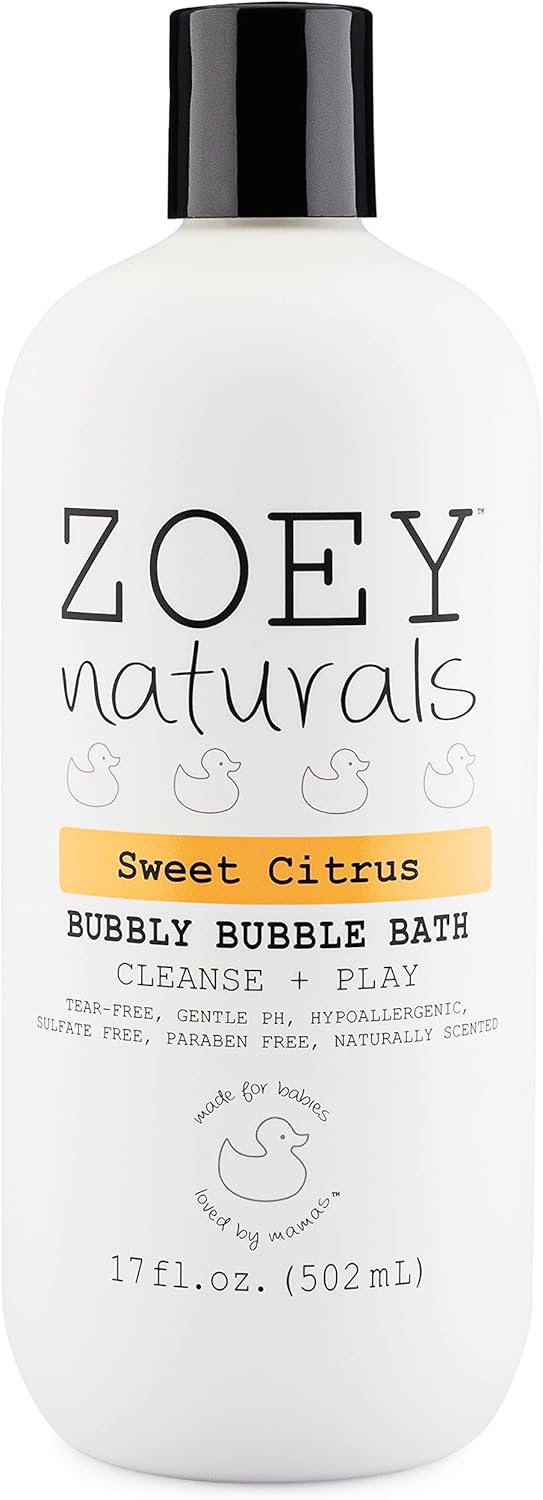 Organic Sweet Citrus Bubble Bath - Gentle, Non-Toxic, Long-Lasting Bubbles