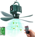 DUKUSEEK Portable Ceiling Fan with Lantern and Power Bank - Camping