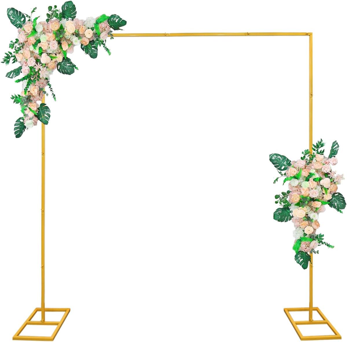 6.6FT Gold Metal Wedding Arch Stand for Stunning Backdrops