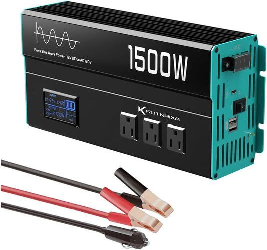 Power Anywhere: 1500W Inverter 12V DC to 120V AC - 2024 Upgrade
