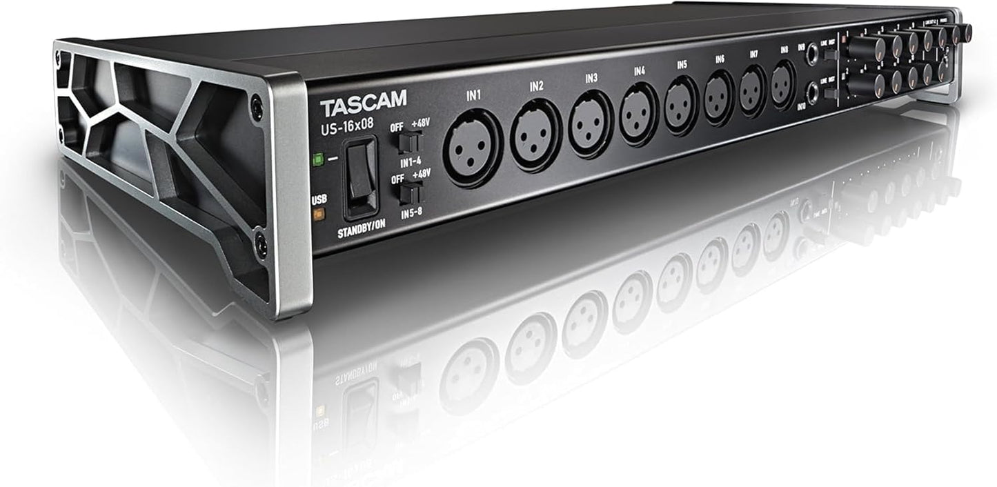 Tascam US-16x08 Rackmount USB Audio Interface for Recording