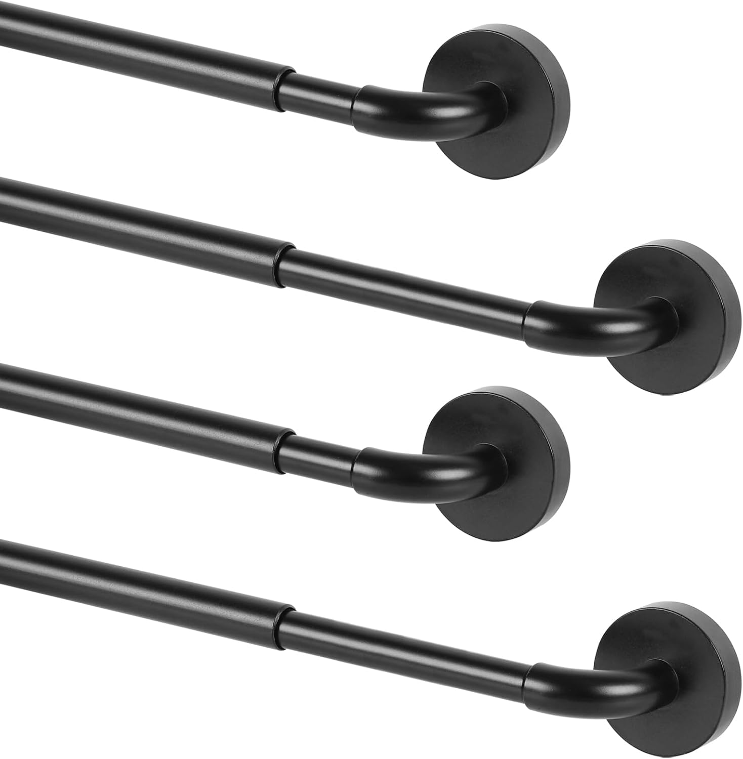 TYRON Magnetic Curtain Rods for Metal Doors - Adjustable 18-30 in