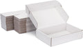 Small Shipping Boxes 12x8x2 in (25 Pack) - Lightweight White Mailers