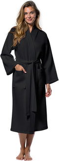 Turquaz Lightweight Full-Length Waffle Kimono Robe (Style Z98I)