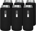 Insulated Neoprene Drink Sleeves 6 Pack by CanSok for All Beverages