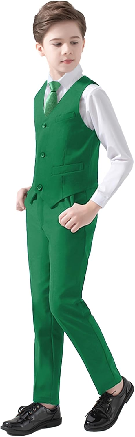 Boys Suits 5 Piece Slim Fit Suit for Kids Formal Events