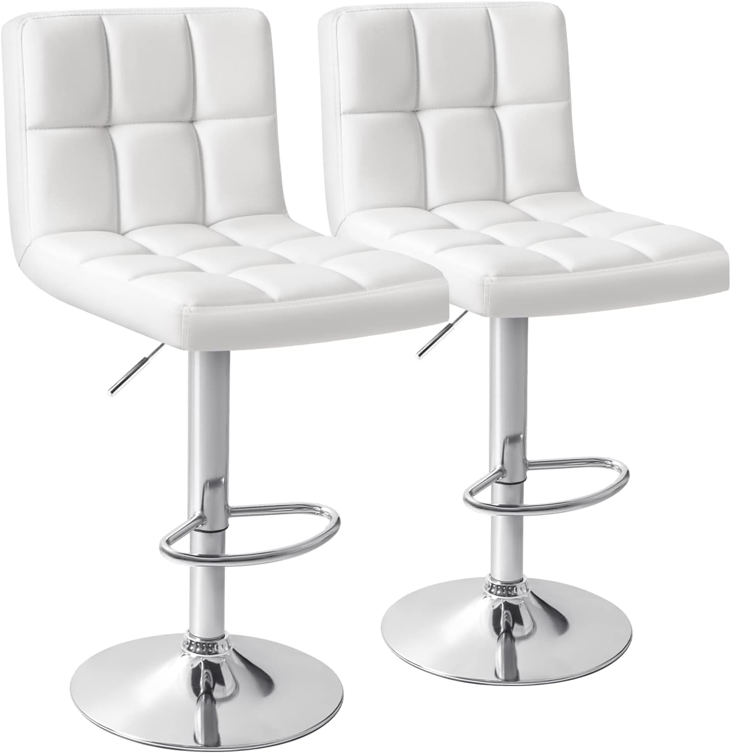 Homall Bar Stools Modern PU Leather Adjustable Swivel Design