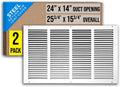 Steel Return Air Grille for 24x14 Duct Opening - 2 Pack