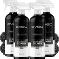 EVEO Screen Cleaner Spray Kit (Streak-Free) - Plush Cloth 4 Pack
