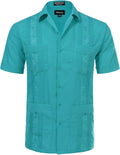 Men's Short-Sleeve Cuban Guayabera Shirt - Classic White, Relaxed Fit