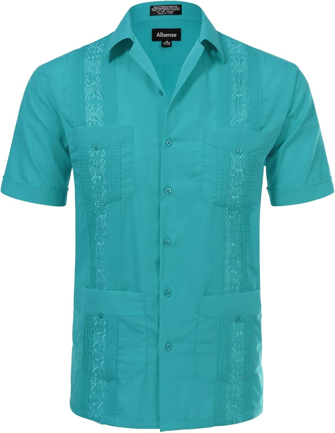 Allsense Men's Short-Sleeve Button-Down Guayabera Shirt Review