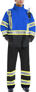 Hi Vis Reflective Rain Suits for Men - ANSI Class 3 Waterproof Jacket