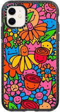 Impact Case for iPhone 11 Flowers - Clear Black - Protective Design