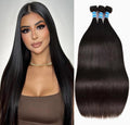 10A Straight Bundles Human Hair 20 22 24 in - Natural Smooth