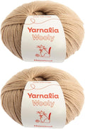 Wooly Merino Worsted Weight Yarn 2-Pack Hazelnut - Ultra-Soft Merino
