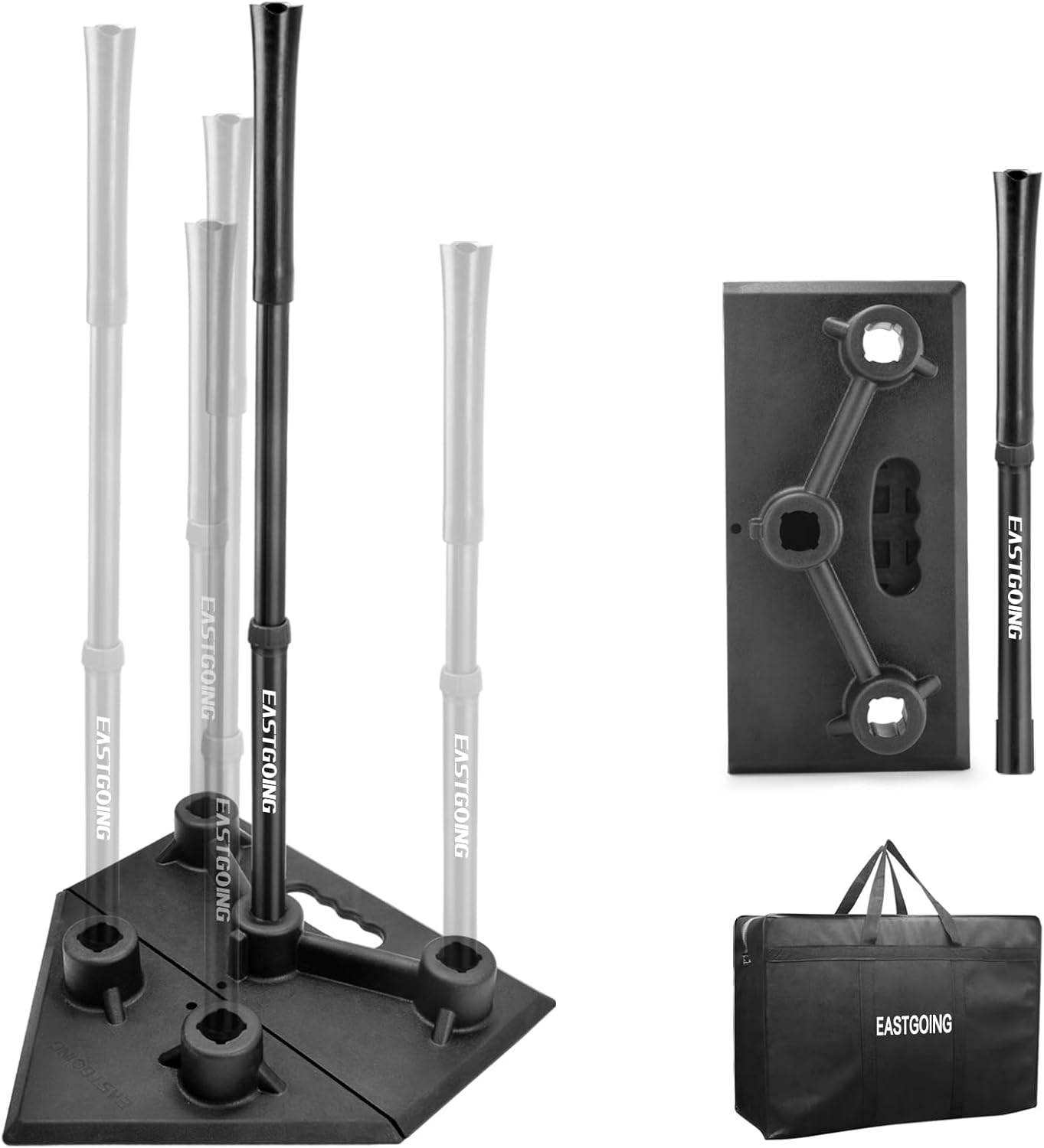 Eastgoing Heavy Duty Portable Batting Tee for All Ages Players