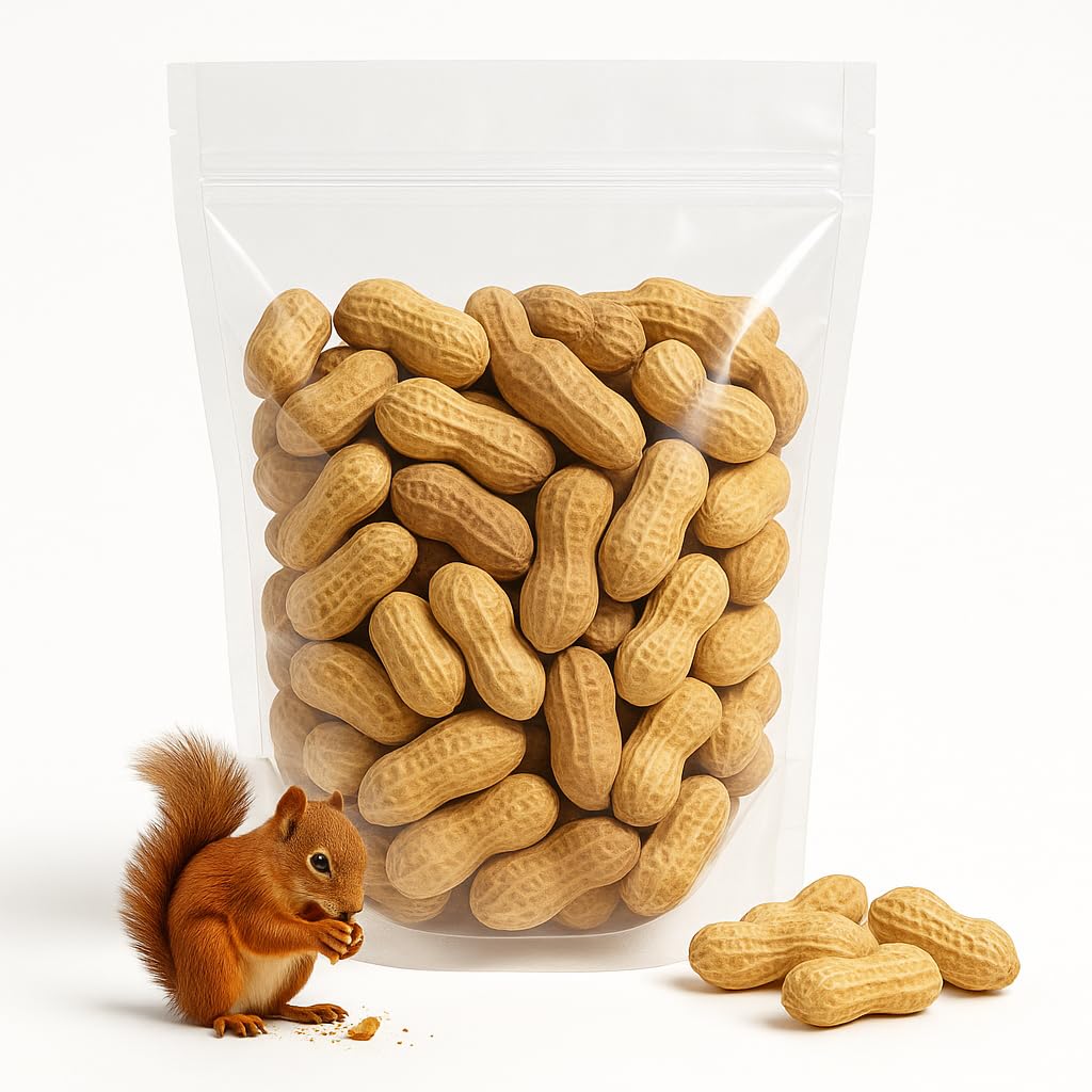 Whole in Shell Raw Peanuts for Birds and Squirrels, 10lb Bag