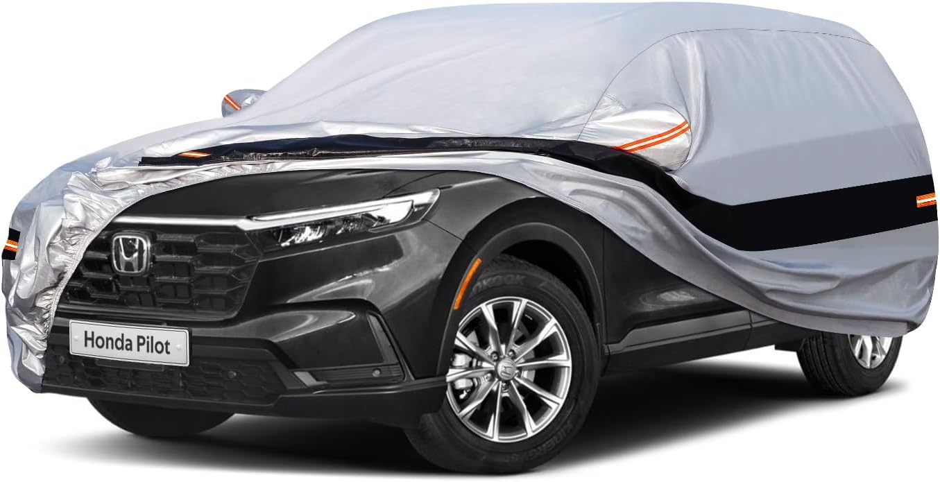 10 Layers SUV Car Cover for Honda Pilot Waterproof All Weather