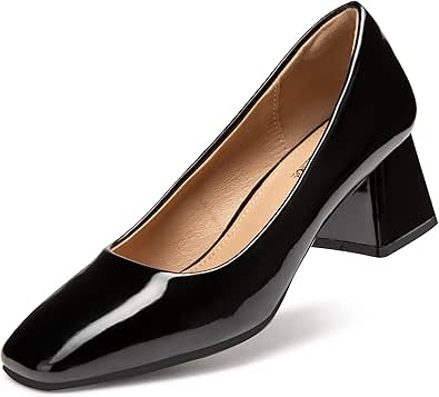 Heel The World Women's Pumps with Low Chunky Block Heels