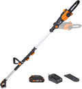 Worx Nitro 20V 8ft Cordless Pole Chainsaw WG349 - Reach and Ease