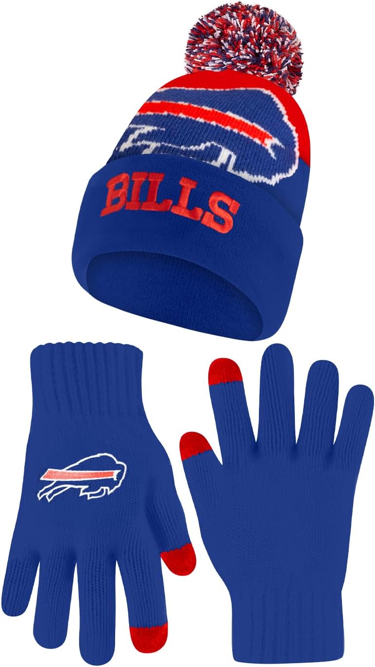 Ultra Game NFL Official Super Soft Winter Beanie and Gloves