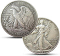 1946 Walking Half Dollar Antique U.S. Coins - Historical Replica Set