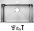 KINGO HOME 28 in Drop-In Kitchen Sink - Extra Deep Single Bowl