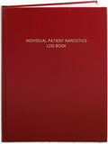 Patient Narcotics Log Book Controlled Substance Log - Hardbound Red