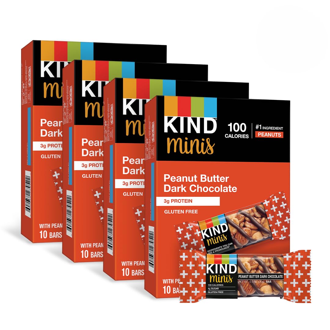 KIND Minis Healthy Snack Bars with Peanut Butter & Dark Chocolate