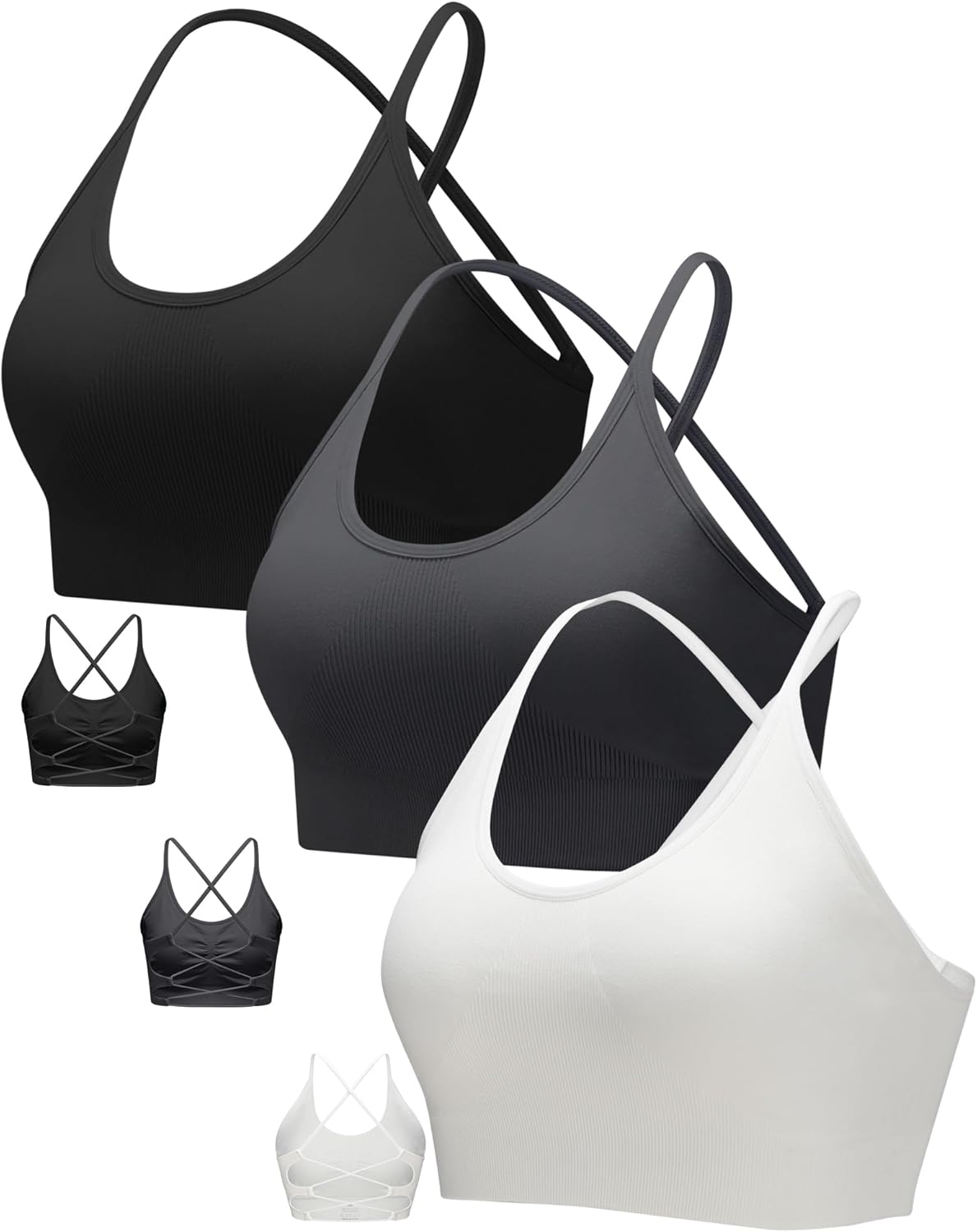 RUNNING GIRL Sports Bras for Women with Crisscross Back Design