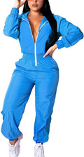 Womens Pullover Hoodies Jumpsuit Tracksuit Set - Lightweight Two Piece
