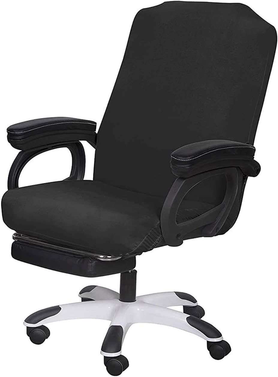 SARAFLORA Black Office Chair Cover - Removable, Washable & Pet-Friendly!