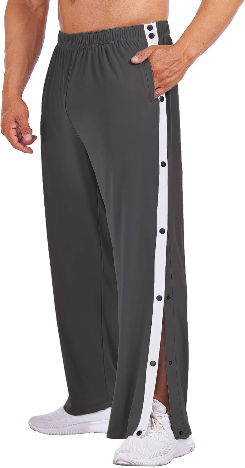 Deyeek Men's Tear Away Basketball Pants for Comfort and Style