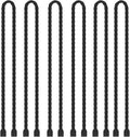 Silicone Cable Ties 24in 5mm Reusable Steel-Core Twist Ties - Durable