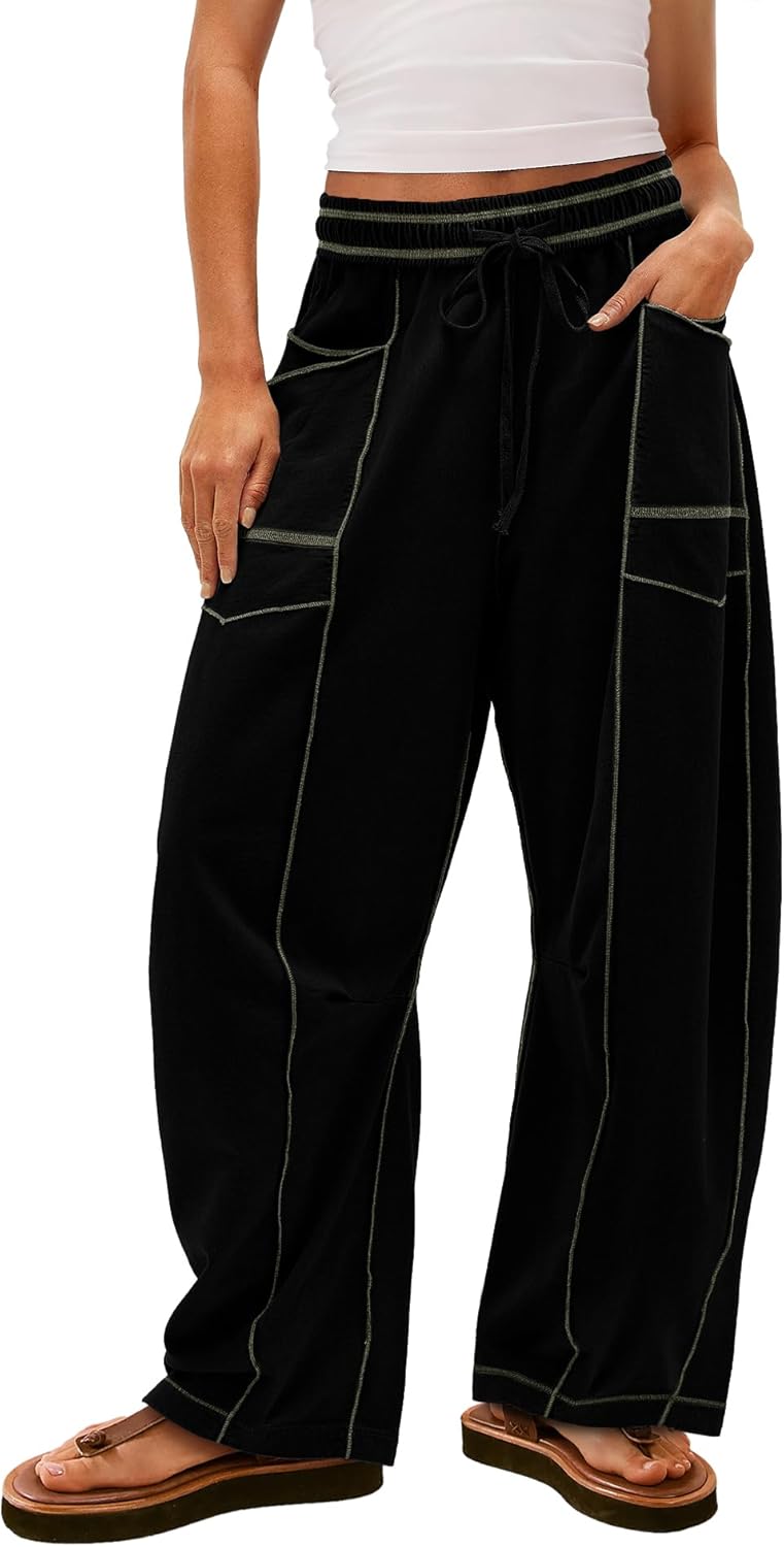 Yanekop Womens Baggy Wide Leg Pants for Casual Fall Wear