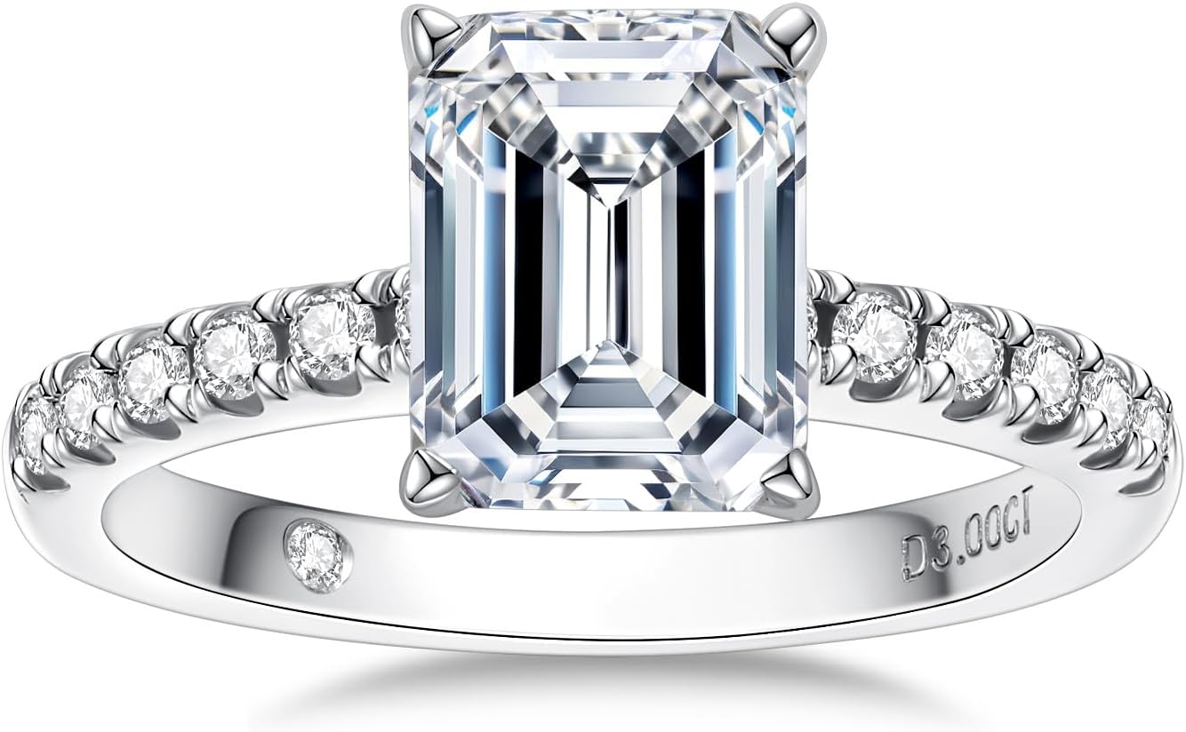 AnuClub Moissanite Engagement Ring: Elegant 4.3cttw Gift