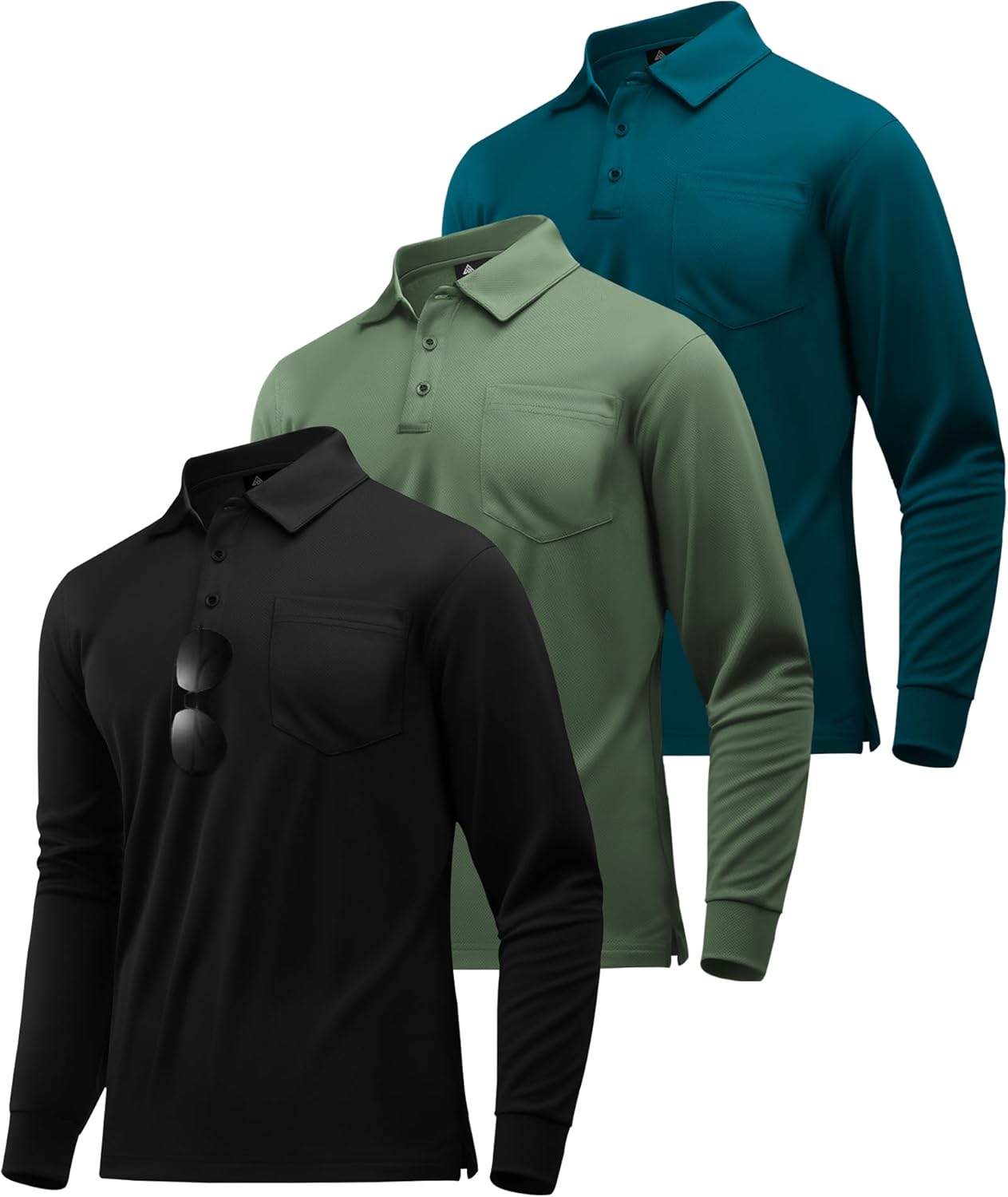 ZITY Long Sleeve Polo Shirts for Men - Versatile Workwear