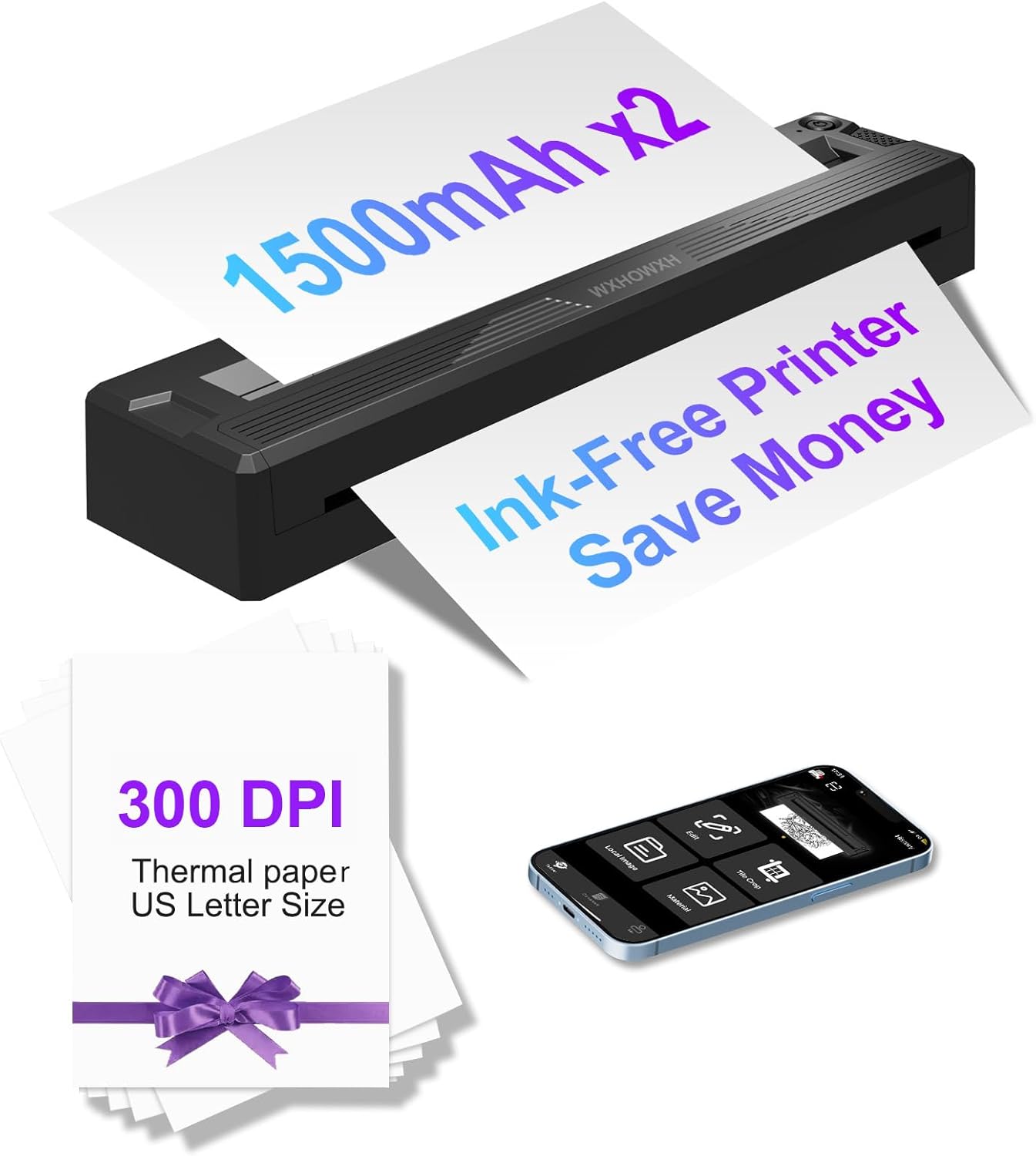 Portable Wireless Printer for Travel - Compact & Inkless Solution