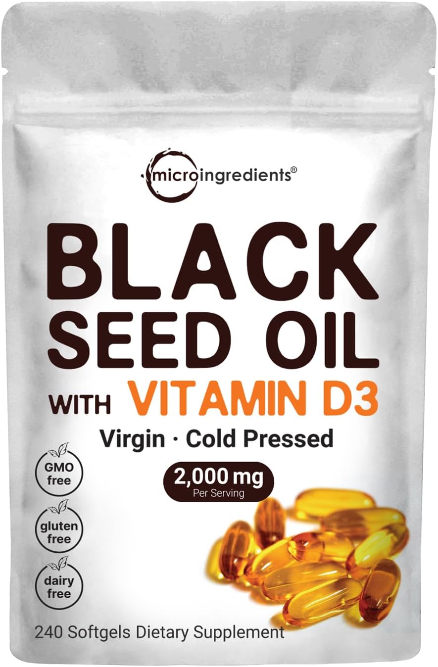 Black Seed Oil Softgels | Immune Boost | 2000mg D3