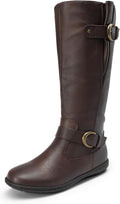 Wide Calf Knee High Faux Fur-Lined Winter Boots - Comfortable Warmth