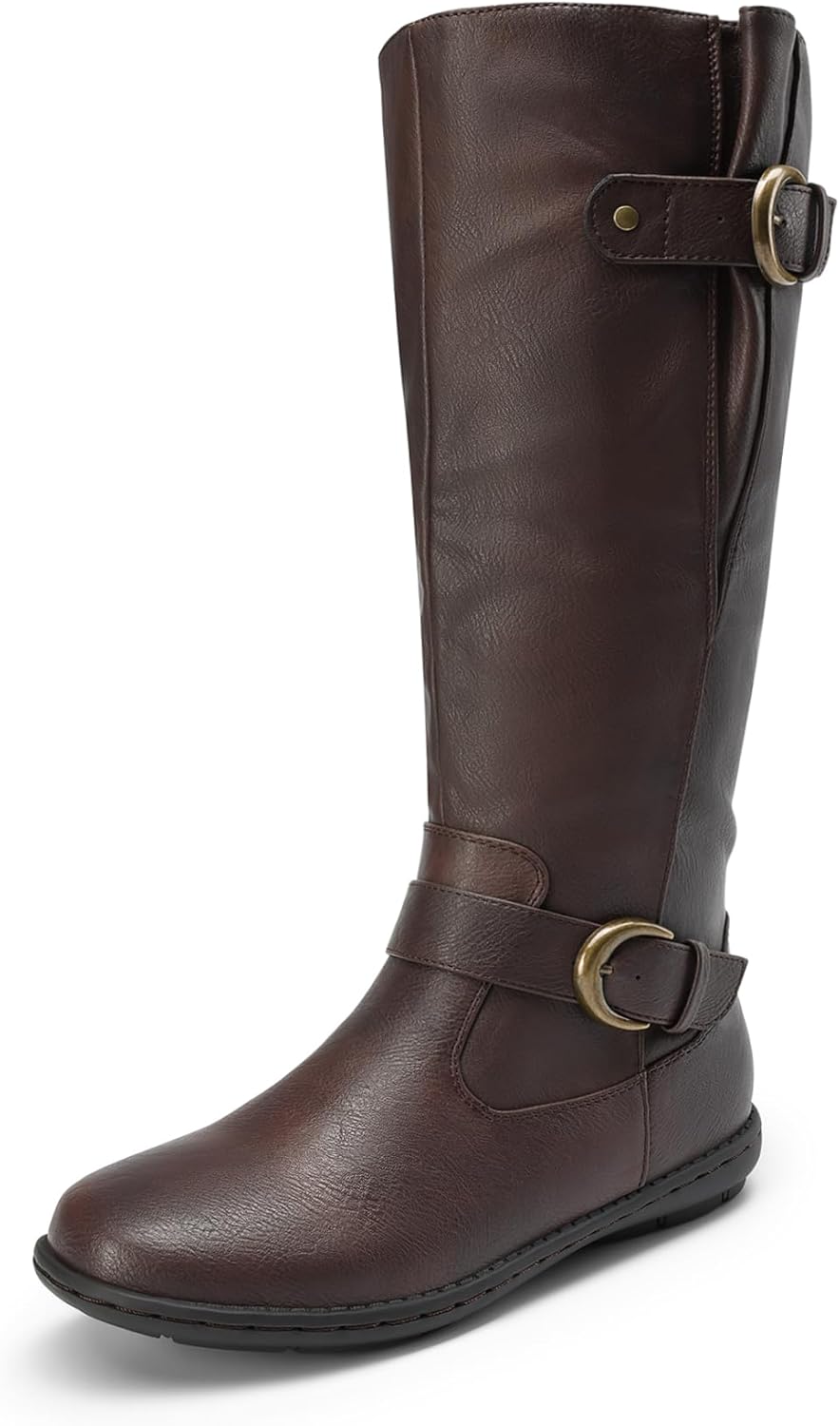 DREAM PAIRS Women's Wide Calf Knee High Faux Fur-Lined Boots