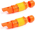 Survival Whistle 5-in-1 Orange 4.5in (2-Pack) - Compact Emergency Gear