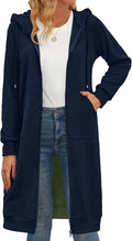 Zeagoo Long Zip Up Hoodie Tunic for Women - Cozy Fall Staple