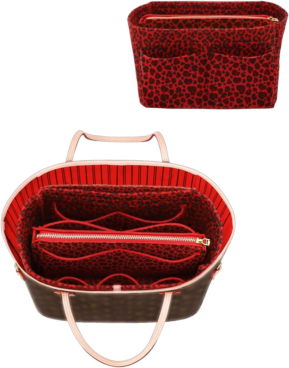 LEXSION Felt Purse Bag Organizer Insert for Speedy and Neverfull