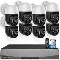 4K PT PoE Outdoor Wired Security Camera System - Auto-Track PTZ