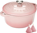 Overmont Enameled Cast Iron Dutch Oven 4.5QT - Even Heat, Oven Safe