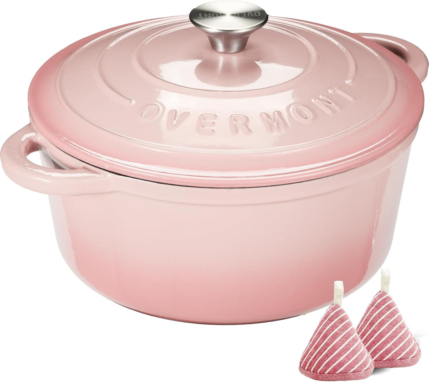 Overmont Enameled Cast Iron Dutch Oven - 4.5QT Cooking Pot