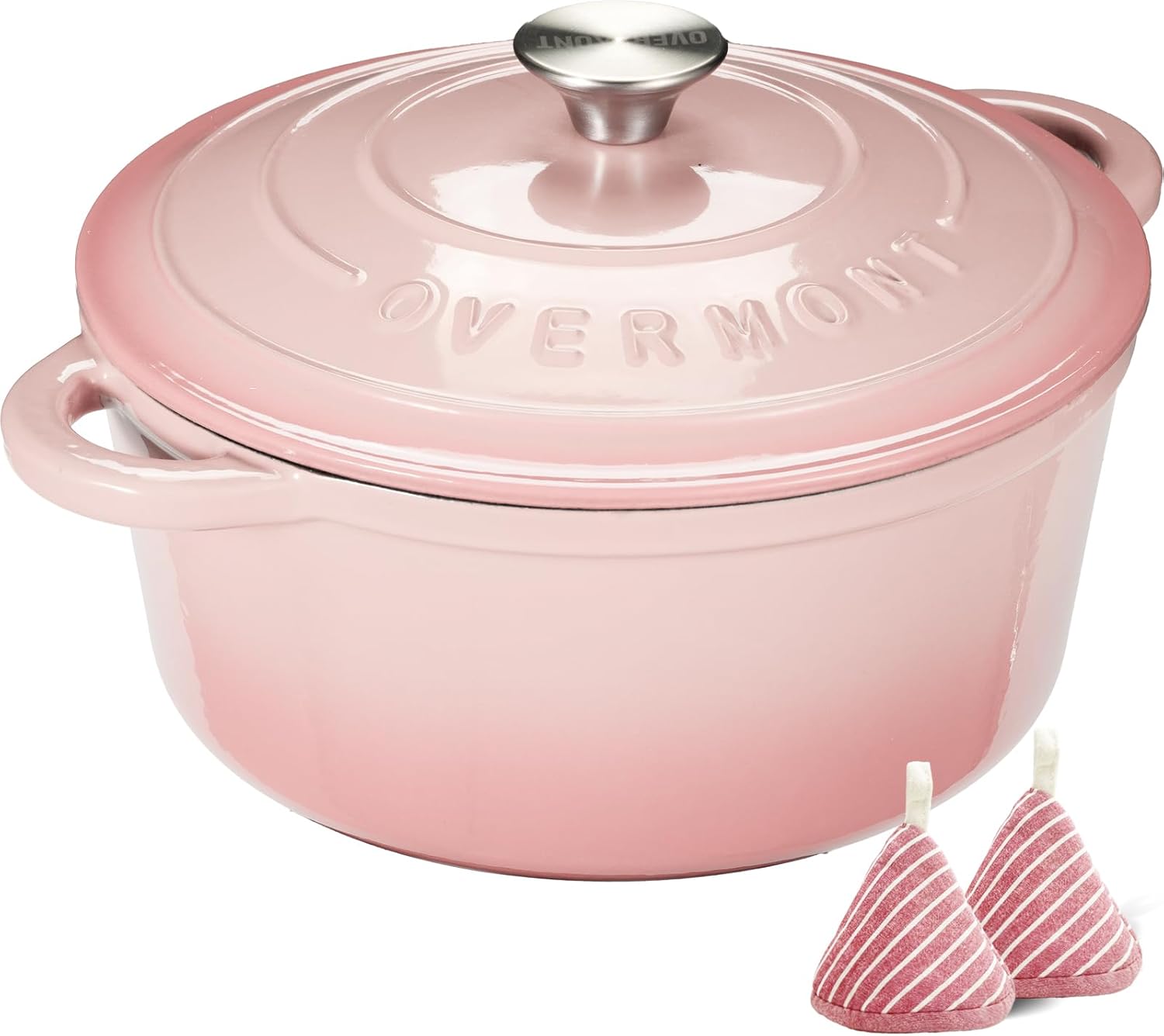 Overmont Enameled Cast Iron Dutch Oven - 4.5QT Cooking Pot
